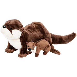 Rhode Island Novelty Birth of Life River Otter with Baby Plush Toy 12.5" Long... - Picture 1 of 3