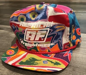 Vintage American AF Vintage Freightways Trucker Multicolor Rope Hat San Sun - Bild 1 von 4