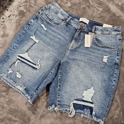 NUEVO Bermudas cortas Lane Bryant corte exclusivo Boyfriend para mujer talla 14 desgastadas Foto 1 de 4