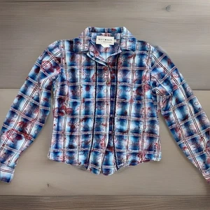 Vintage blaues Willi’s Western Button Down Hemd Blumen Paisley M Rockabilly - Bild 1 von 6