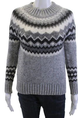 Suéter Pullover Banana Republic Mujer Negro Fair Isle Cuello Redondo Talla XS Foto 1 de 4