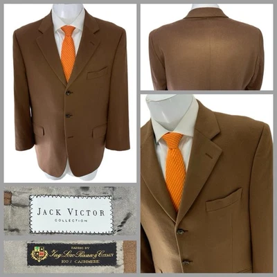 Blazer Jack Victor Loro Piana 100 % cachemir 42R marrón 3B NV Canadá YGI W5-17 Foto 1 de 4