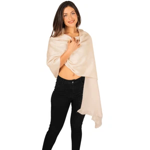 Alpaka Wollschal - Alpaka Schal - Unisex Alapca Tuch oder Schal BEIGE - Bild 1 von 8