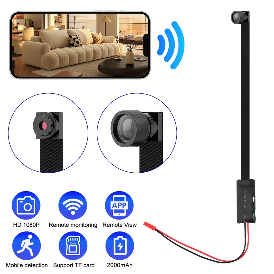 2025 1080P 4K Cam HD Wireless WiFi Security Mini Micro Pinhole Screw DIY Cam DVR - Bild 1 von 4