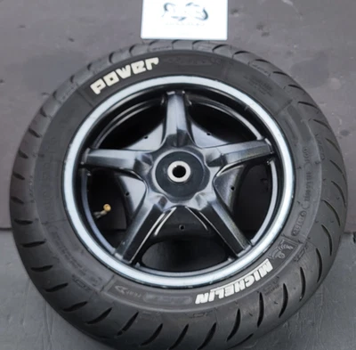 Rueda Yamaha Zuma 125, neumático Michelin, potencia trasera pura OEM/stock 09-2015 YW125 Foto 1 de 4