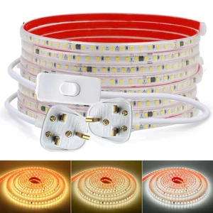 AC 220V 2835 LED Strip Lights High Voltage Commercial Rope Waterproof Adhesive - Picture 1 of 15