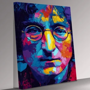 Cuadro arte de pared impresión en lienzo contemporáneo moderno abstracto icono de John Lennon - Imagen 1 de 7