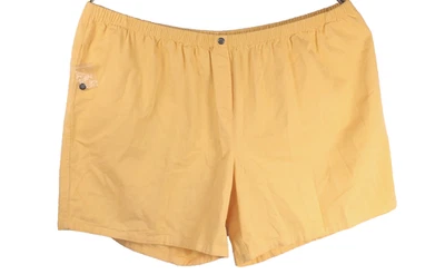 NEW Woman Within Yellow Plus Size 44W Faux Zip Shorts Classic 100% Cotton - Image 1 of 3