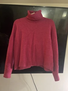 ZARA Cropped Rollkragen Pullover Pulli, Gr. XL, rosa - Bild 1 von 3