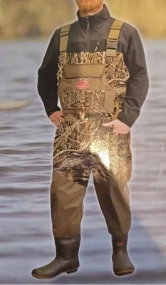 Mossy Oak Men's Shadow Grass Habitat Camo Waterfowl Bootfoot Wader Size 8 - Image 1 of 3