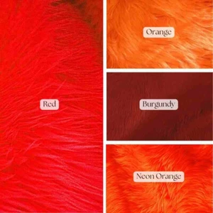 Fluffy Shaggy Faux Fur Fabric – 60” Wide by the Yard for Home & Fashion - Picture 1 of 61