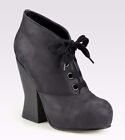 ACNE SHOES SELENA LACE UP BOOTIES PLATFORM HEELS 40 $590 BLACK ANKLE BOOTS