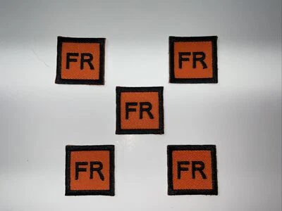 5 - Orange/Black Replacement  FR Patches Iron On Fire Retardant *BONUS PATCH* - Image 1 of 2