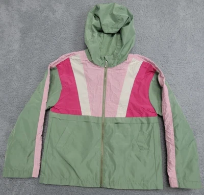 GYMBOREE Go Outside RAIN COAT XL (14) Child Youth Green & Pink Jacket - Image 1 of 4