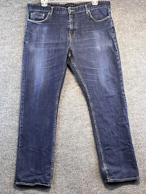 Pantalones de mezclilla Five Four Jeans para hombre 38x32 calce relajado rectos lavado oscuro Foto 1 de 4