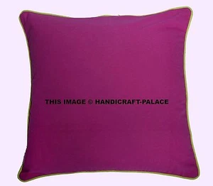 Cushion Covers Cushion 40cm x 40cm Pink Solid Plain Cushion Indian Cushion 16" - Picture 1 of 2
