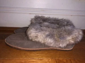 Splendid Women's Bettie Tan Suede Faux Fur Lined Slippers US 9.5M EUC - Picture 1 of 7