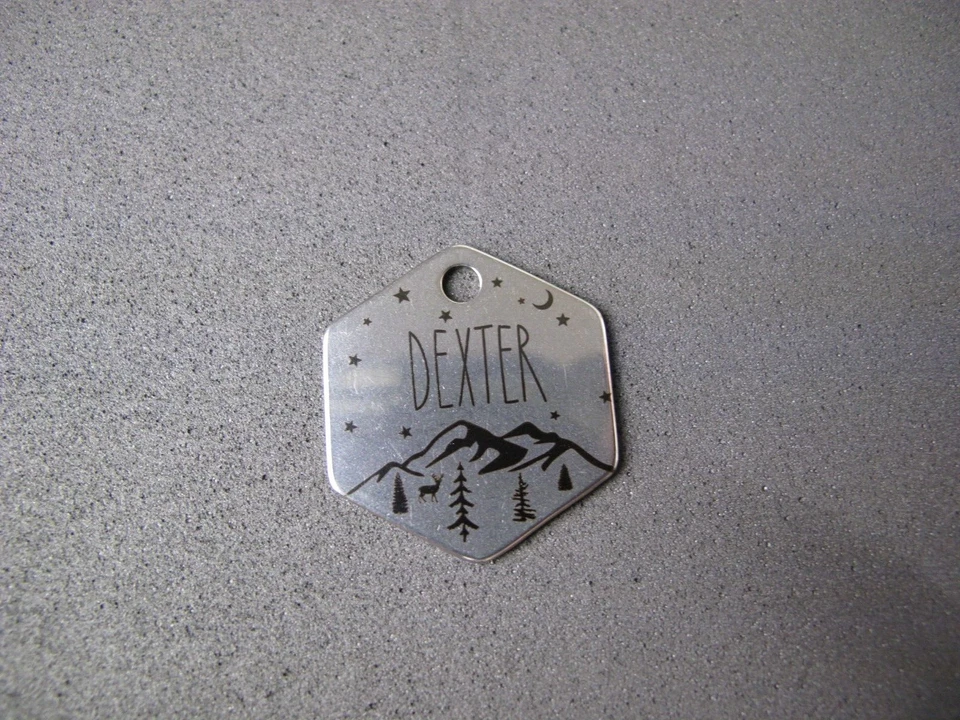 Stainless Steel Pet ID Tags Dog Tags Personalized Front and Back Engraving (Round)