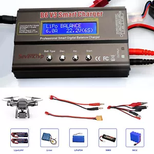 B6 V3 Smart Balance Charger 80W Digital Discharger For RC LiPo NIMH LiHV Battery - Picture 1 of 7