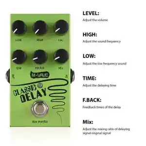 M-VAVE Classic Delay Guitar Effects Pedal LEVEL - HIGH - LOW - TIME - FB - MIX - Picture 1 of 11
