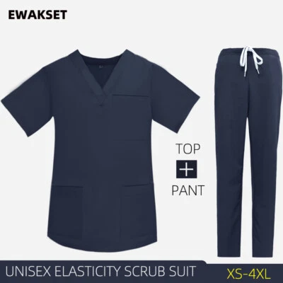 Surgical Uniform Nursing Enfermeria Sets Woman Beauty Salon Top Pant Medical Kit - Image 1 of 4