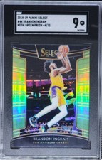 2018-19 Panini Select Brandon Ingram #44 Neon Green Prizm /75 SGC 9