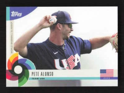 Pete Alonso  2023 Topps World Baseball Classic WBC  Global Stars USA #7 - Image 1 of 2