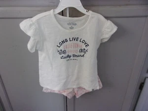 Lucky Brand Kids' 2-piece Set Tee and Shorts Set Girl's SIZE 4 NWT - Picture 1 of 4