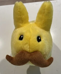 KOZIK KIDROBOT Yellow Stache Labbit 12”x 7” (10” Top Of Ear) Schnurrbart Plüsch 2012 - Bild 1 von 2