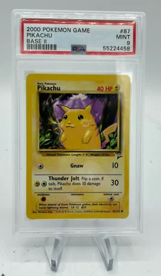 PSA 9 Pikachu Base Set 2 Pokemon Card 2000 #87 - Image 1 of 2