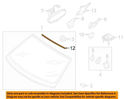 Tira de sellado de vidrio para parabrisas AUDI OEM 18-19 Q5,SQ5 80A853306A Foto 1 de 2