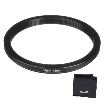 55-49mm Step-Down SLR Lens Metal Adapter Ring - Image 1 of 4