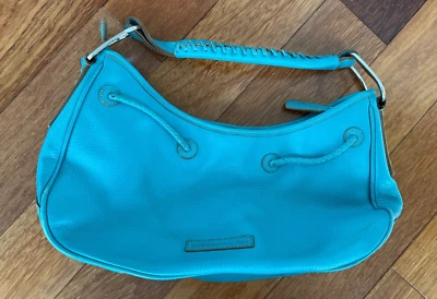 BCBGMAXAZRIA ретро бирюзовая кожа сумочка наплечная сумка - Изображение 1 из 4