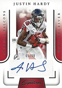Justin Hardy 2016 Panini Prime Signatures Football ROOKIE AUTOGRAPH (Atlanta Fal - Bild 1 von 2