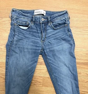 Abercrombie & Fitch Blue Super Skinny Jeans Women’s Size 2R 26/31 - Picture 1 of 6