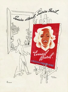 "DENTIFRICE EMAIL BARIL"Annonce originale entoilée 1950 27x35cm Francis GILLETTA - Foto 1 di 1