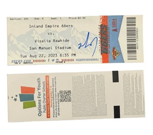 Nelson Rada Signed Autographed Full Ticket Stub 66ers Angels Top Prospect - Picture 1 of 1