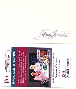 Johnny Echols 1939 St. Louis Cardinals Signed Index Card (Dec'd 1972) TOUGH JSA - Picture 1 of 1