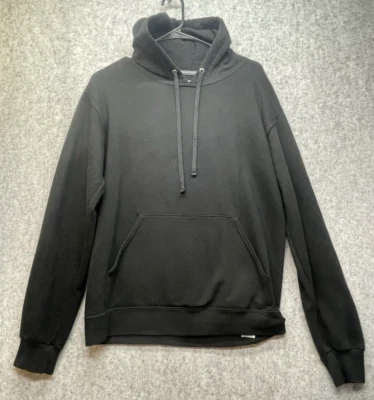 Толстовка с капюшоном мужская Athletic Works S черная хлопковая смесь карманы с длинным рукавом - Изображение 1 из 4