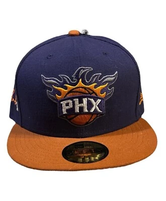 Gorra ajustada New Era 59Fifty Phoenix Suns púrpura y naranja talla 7 1/2 NBA Foto 1 de 4