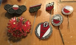 Vintage Poland NOC Country Team Olympic Olympics Pin Pins - Picture 1 of 3