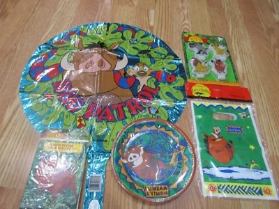Timon & Pumba Birthday Party Supplies 6pc Lot 1994 Beach Lion King Multi-color  - Image 1 of 4