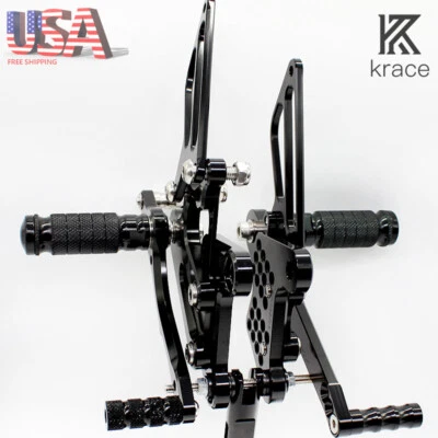 For Ninja600 ZX6R ZX636 Kawasaki 2009-2025 Rearset Footrest Foot Pegs Pedals Set - Image 1 of 4
