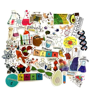 ⭐ 50 Stück Physik Chemie Wissenschafts  Style  Stickerbomb  Aufkleber - Picture 1 of 5