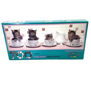 Ceaco 1992 Jigsaw Puzzle 700pc Cat-puccino Coffee Cats Vintage Whimsical Art - Picture 1 of 8