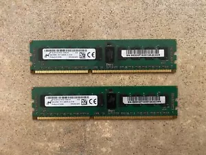 MICRON CRUCIAL 16GB (2X8GB) DDR3 1866MHZ 2RX8 PC3-14900R ECC SERVER RAM N1-5(13) - Picture 1 of 4