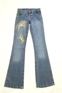 Kostume Women's Jeans Beaded Embellished Flare Button Fly Size 2 Retail $179 - Picture 1 of 6