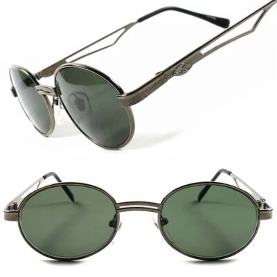 Gafas de sol vintage hipster de moda de la vieja escuela para hombres y mujeres ovaladas redondas de metal armado Foto 1 de 4
