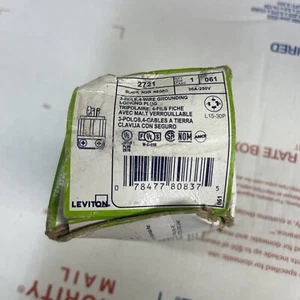 NEW- Leviton 2721 3 Pole 4 Wire Grounding Locking Plug Nema L1530P 30A 250V - Picture 1 of 1
