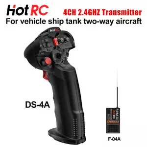 HotRC DS-4A Transmitter 2.4GHZ 4CH F-04A Receiver For RC Car Boat Airplane - Picture 1 of 24